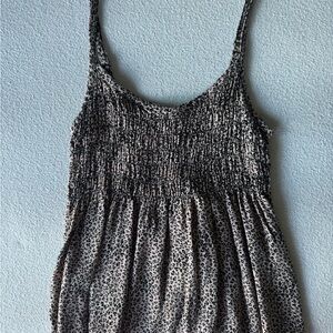 Leopard Print Smocked Women's Top
